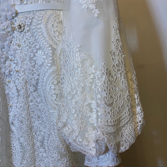 TEUTA MATOSHI Brand new never worn beautiful custom made white Gown PROM WEDDING - Picture 7 of 16